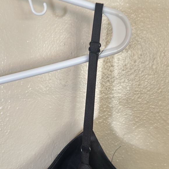 Lulus Classy Aesthetic Taffeta Dress Size M Black Pink Bow Midi Dress Pockets - Picture 6 of 15